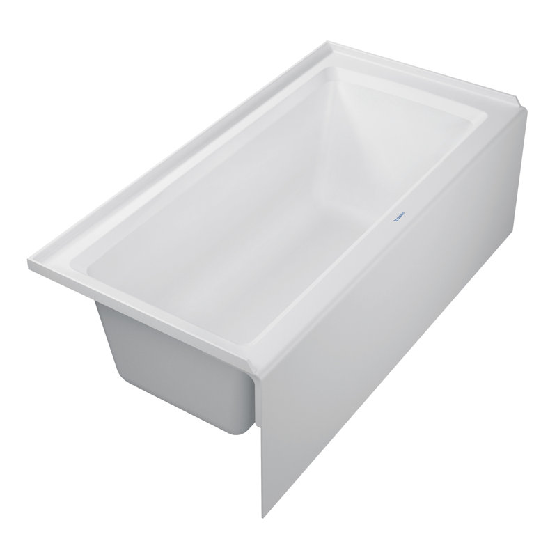 Duravit Architec 60" x 30" Alcove Soaking Acrylic Bathtub, Left
