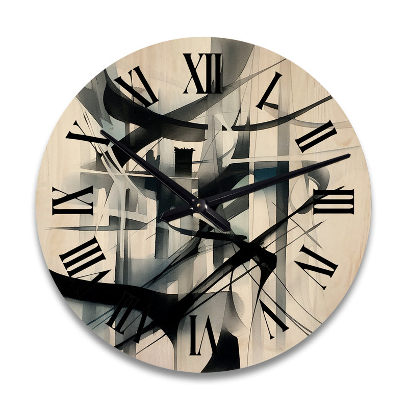 Horloge murale abstraite Neutre Neutre, Grand