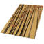 Bamboo Wool Floral Area Rug in Beige/Black/Gray-10214155