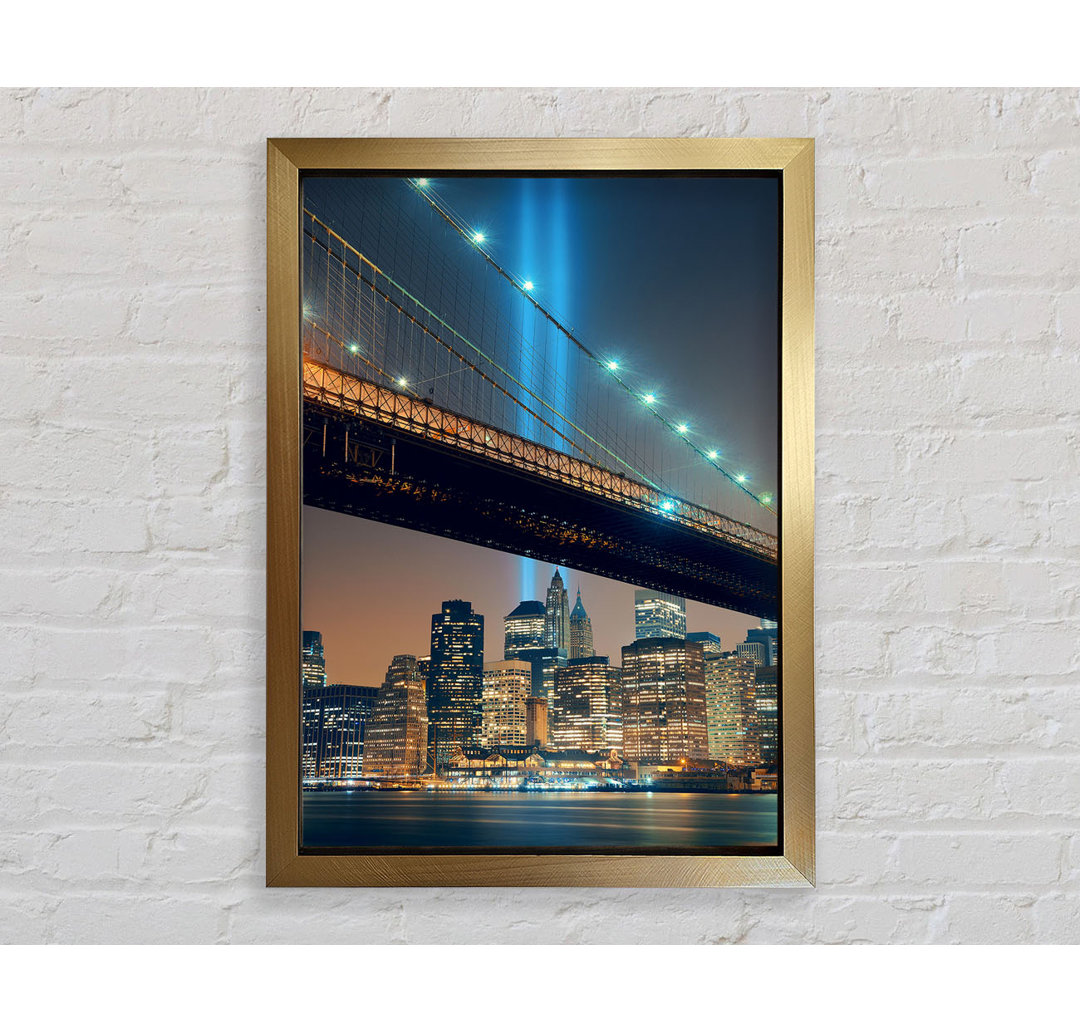 Twin Tower Remembrance Through the Bridge - Einzelner Bilderrahmen Kunstdrucke