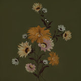 Rose - Botanical Pattern Embroidery Drapery Fabric By The Yard