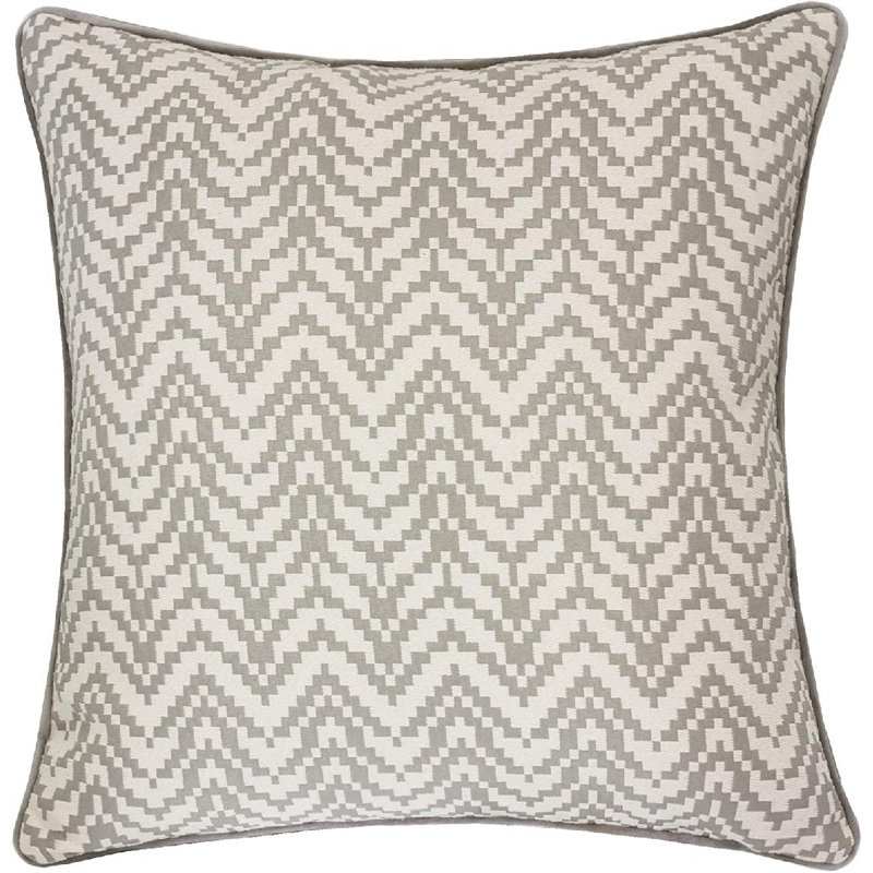 Coussin intérieur / extérieur à chevrons, Brun clair