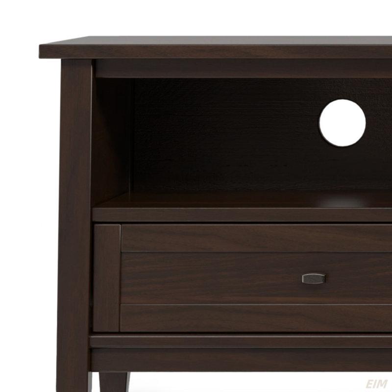 Meuble télé bas 72 po Warm Shaker, Brun