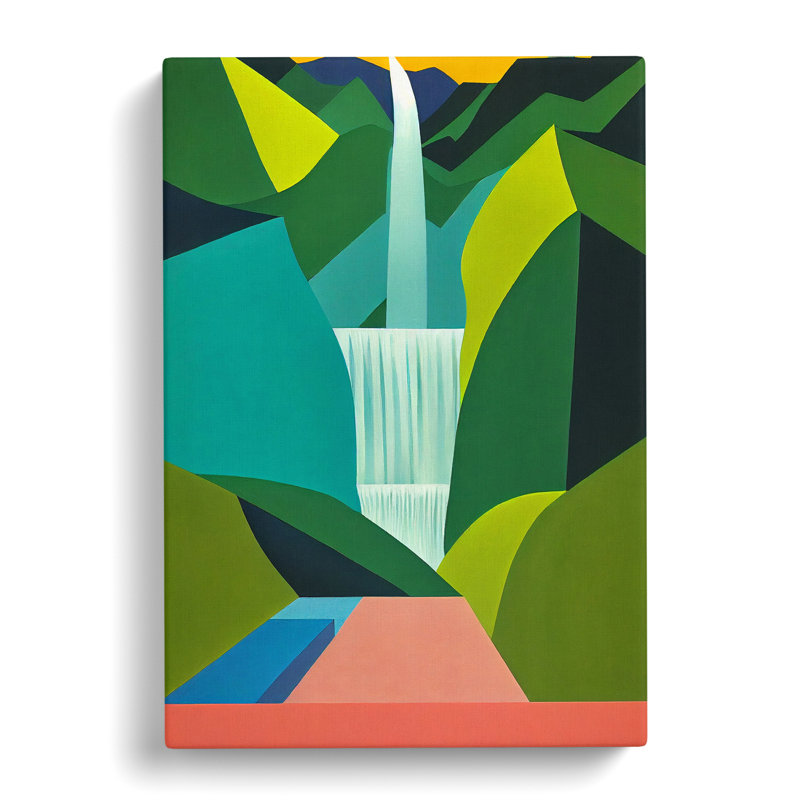 CAN-V0523-2807X Waterfall Abstract Vol.2 - Wrapped Canvas Print, 76cm H x 50cm W