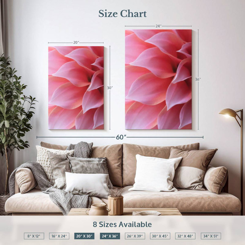 Harnek Pastel Pink Petals, 36" H x 24" W