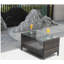Outdoor patio Furniture  Coffee Table with clear tempered glass