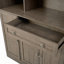 Buffet traditionnel autoportant avec huche, grande armoire de rangement pour garde-manger avec armoire latérale coulissante et tablettes réglables-123578249