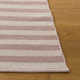 Ilona Striped Hand Loomed Cotton Area Rug in Ivory/Light Gray