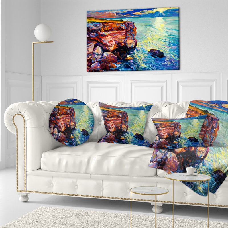Coussin imprimé magnifique océan et falaises - Sea & Shore