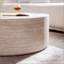 Table basse ronde de 31,5 po avec motif Mars, sans assemblage requis, parfaite pour le décor d'un salon ou d'un appartement-131256887