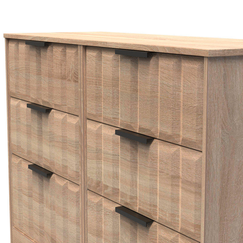 115cm W 6 - Drawer Chest of Drawers, Brown