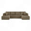 Canapé modulaire en forme de U, canapé modulaire en velours côtelé de style minimaliste moderne-445637706