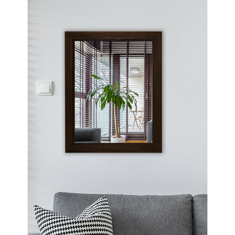 Flat Wall Mirror, 48.25" x 36.25", Mocha
