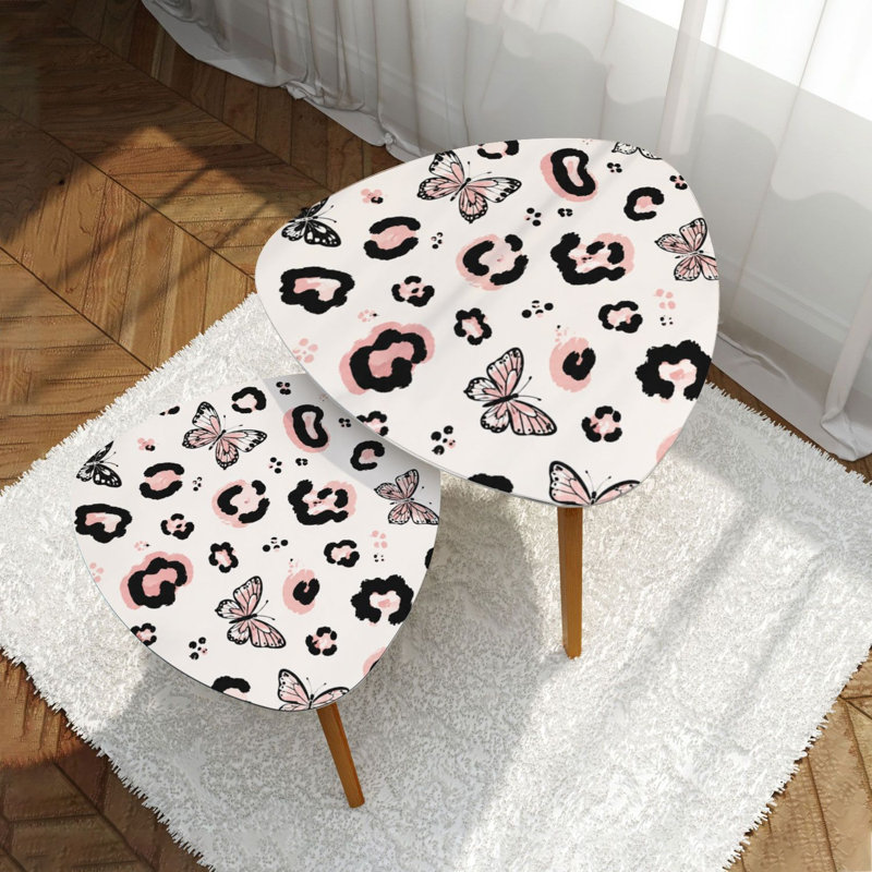 Ensemble de 2 tables basses gigognes Triangle