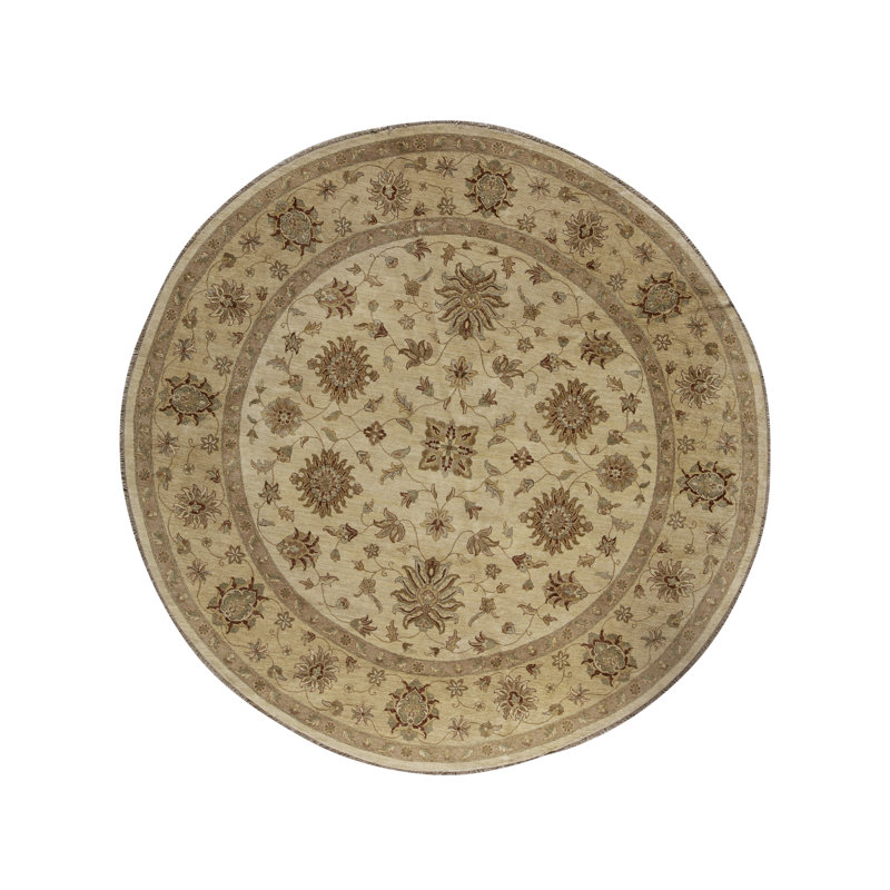 Tapis beige et crème noué à la main de haute qualité
