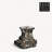 Rocky Baroque 3.74'' H Glass Tabletop Candlestick