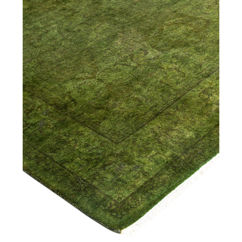 Overdyed One-of-a-Kind 4' 2" X 6' 0" Hand Knotted Area Rug