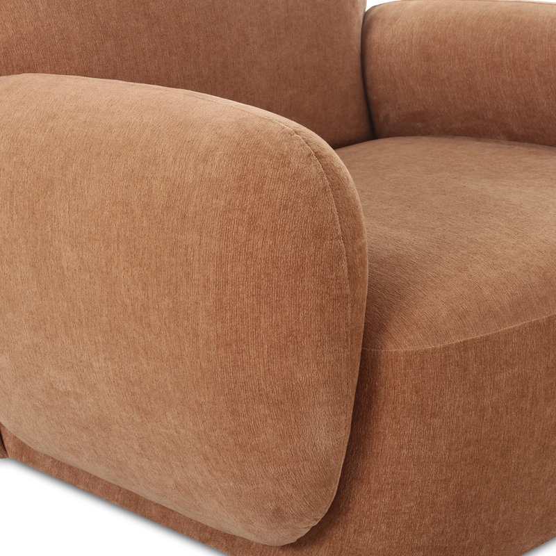 Mikah Upholstered Armchair, Copper Performance Chenille