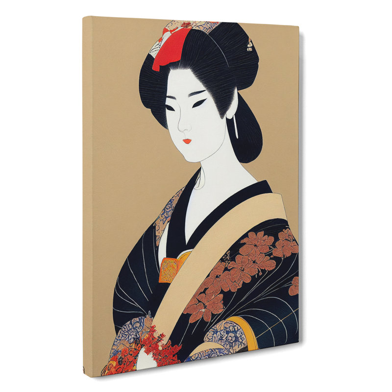 Classic Geisha No.3 - Wrapped Canvas, 50cm H x 35cm W x 3cm D