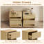 Modern Minimalist Style Large Capacity Nightstand With Hidden Drawer(set Of 2)-1644996626