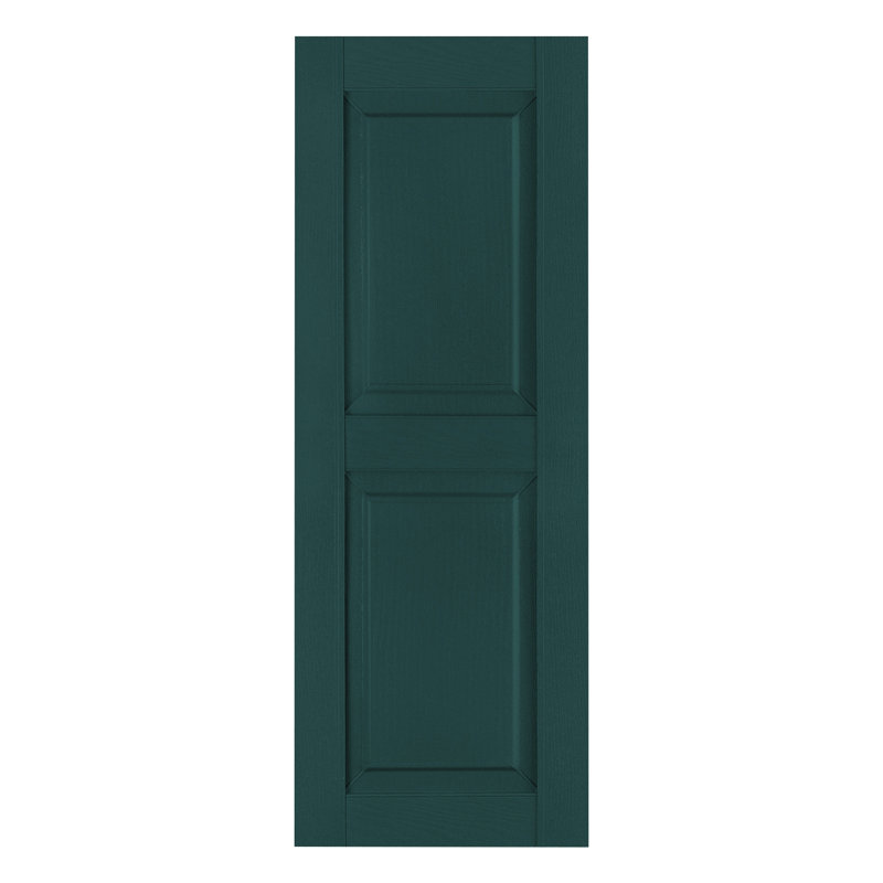 Volet à panneau surélevé personnalisé (paire), Vert ébène, 17.75", 41"
