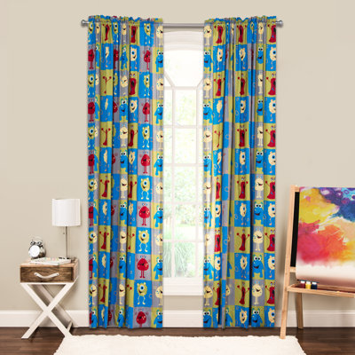 Crayola Monster Friends Semi Sheer Curtain