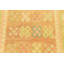 Tapis de zone en laine beige/vert 4 pi 10 po x 6 pi 9 po one-of-kind à la main noué la Elland