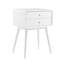 Table de chevet moderne avec 2 tiroirs de rangement Stephanie Elle Decor Mid-Century-24299328