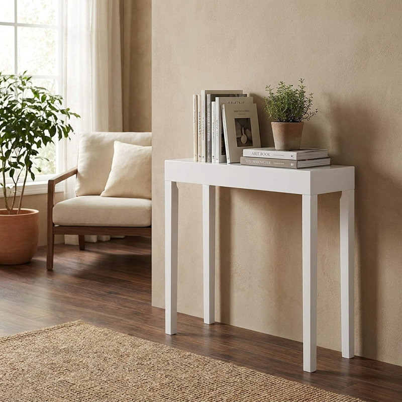 Modern Amy White Console Table, Sofa Table