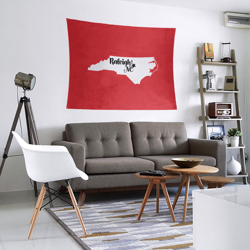 Tapisserie «North Carolina Sports», H 27,5 po x l 37,5 po, Rouge / Blanc