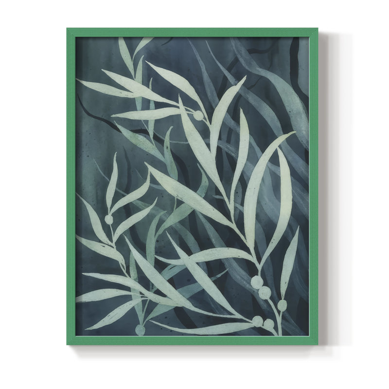 Deep Blue Forest II, reproduction encadrée - bois massif, H 11 po x l 9 po, Vert