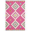 Kilim rustique fuchsia rustique géométrique lavable à la machine