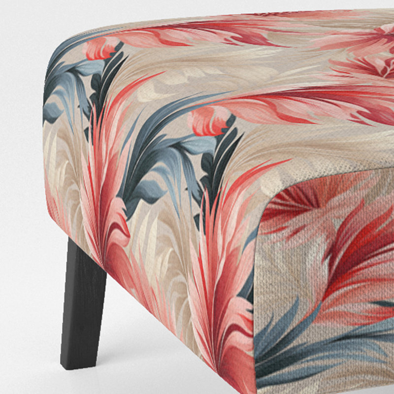 Fauteuil de chambre rembourré C, Whisper à motif tropical I