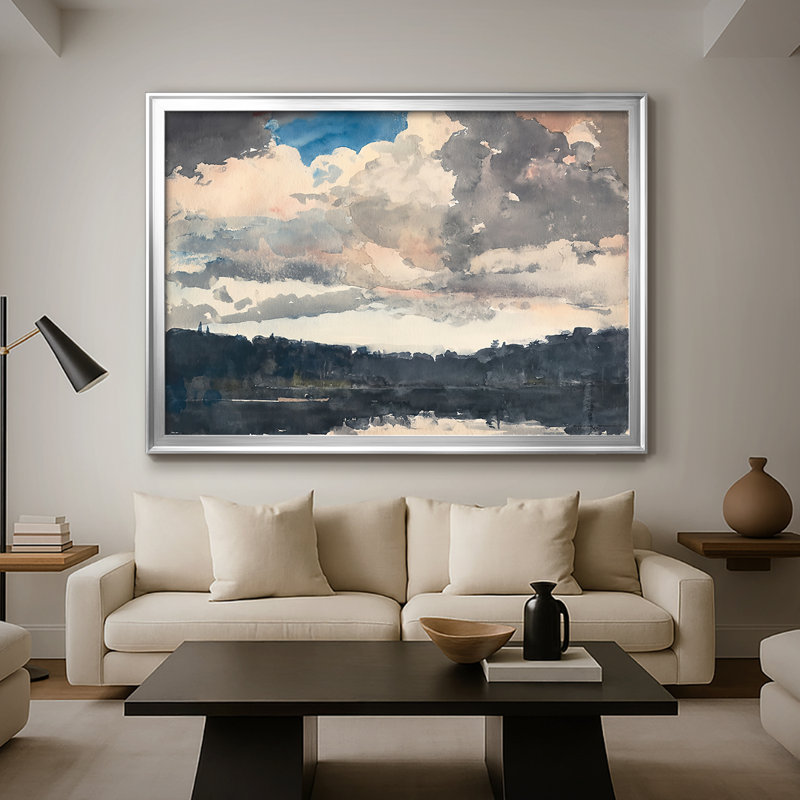 Storm Clouds (Adirondacks Landscape)-Winslow Homer-Framed Gallery Wrapped Canvas-c. 1890s, 30 x 5 x 42,5, Toile avec cadre