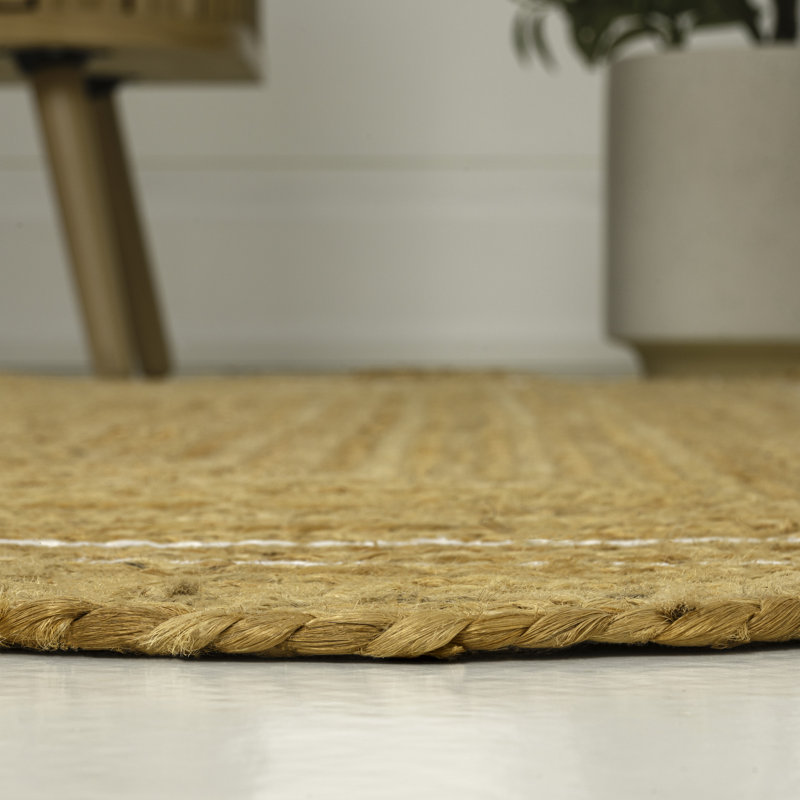 Seaside Cottage Scallop Edge Jute Indoor Rug, Runner 2' x 6'
