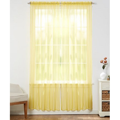 Solid Sheer Outdoor Rod Pocket Curtain Panel Set