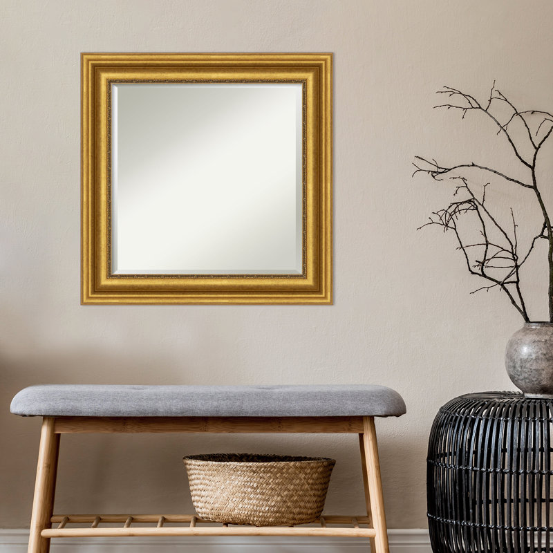 Miroir mural Warren, Or antique, 25,75 po x 25,75 po