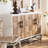 Simple Retro Solid Wood And Iron Sideboard