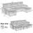 Convertible Sofa Bed 109.5" U-Shaped Sectional Sofa Modern Upholstered Sofa With Storage Chaise Lounges,Cup Holders, USB Ports, And Storage Boxes & Pockets For Living Room-1310583907