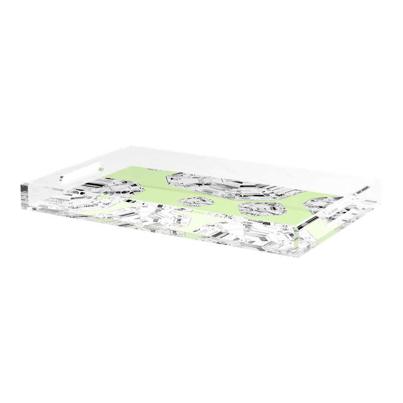 Decorative Tray, 22.5"W x 14.5"D x 2"H, Lime