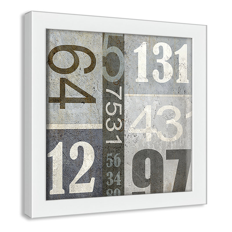 Art numérique encadré, 8" H x 8" W x 1.18" D, Encadré de boîte blanc