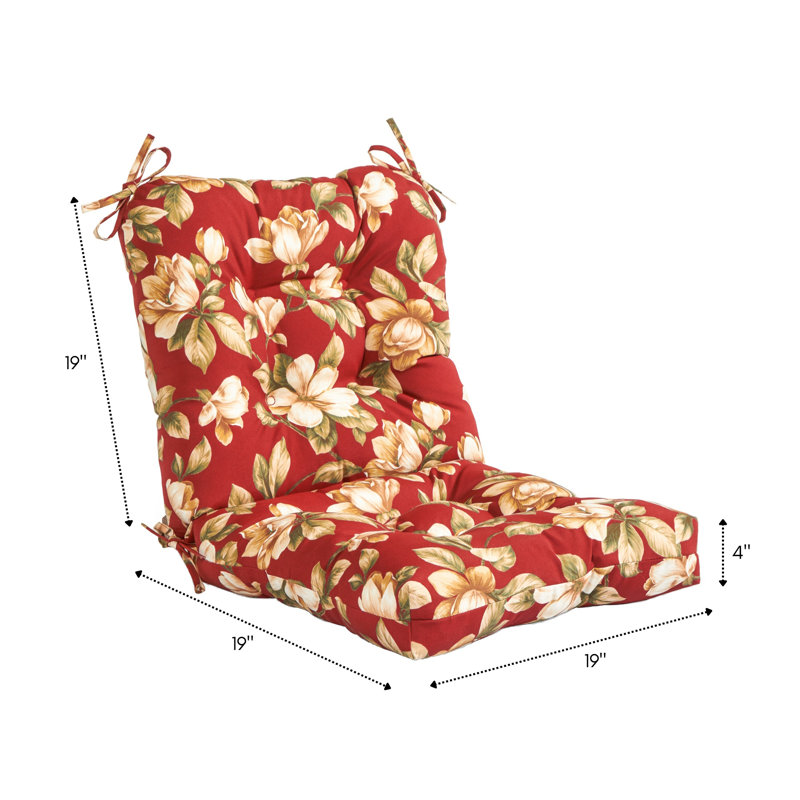 Lester Outdoor Chair Cushion, Roma Floral, 1, 19" H x 19" W x 19" D