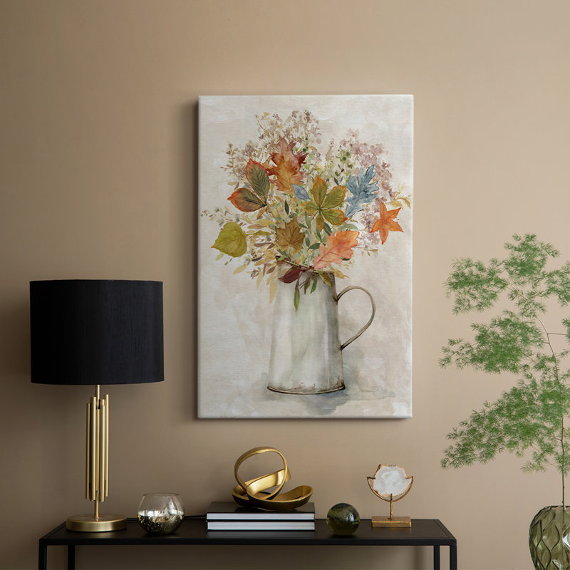 Bouquet d'automne II - Cavas enveloppés de galerie, H 27 po x l 18 po