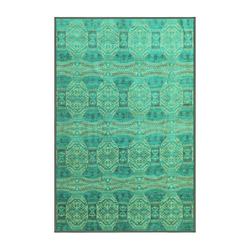 Washable Oriental Indoor Rug, Rectangle 5' x 7'