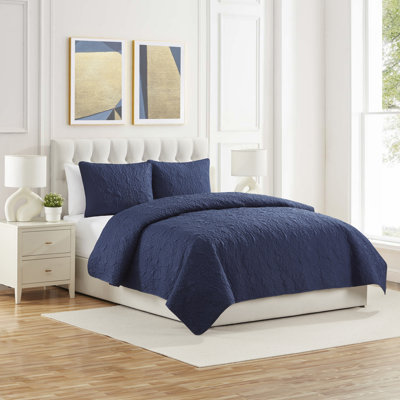Seashell 3-Piece Solid Pinsonic Coastal Quilt Set
