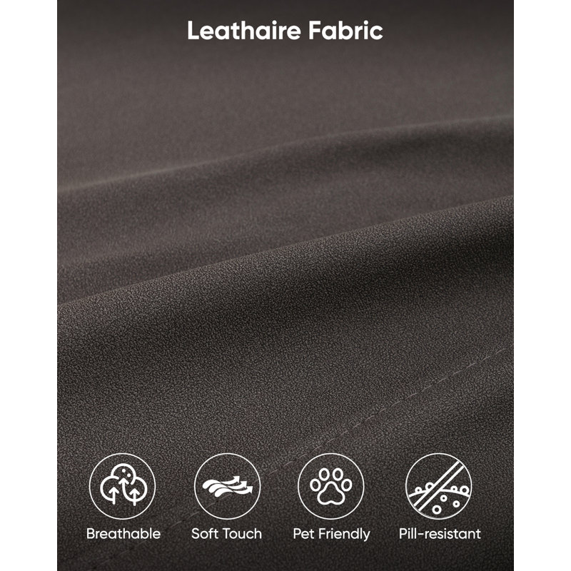 Matelas de sol pliable 74 po avec mousse à mémoire de forme Leathaire, gris foncé, H 17,4 po x l 74,8 po x P 54 po