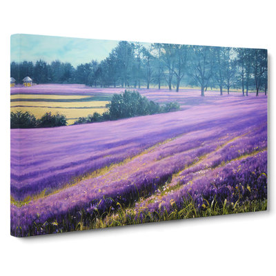 Boundless Bluebell Field - Wrapped Canvas Painting