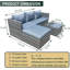 Wicker 3 - Person Garden Lounge Set with Cushions