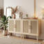 Buffet japonais en rotin pour cuisine, chêne clair-129523450