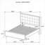 Lit plateforme en bois massif brun foncé Mid-Century-871316466